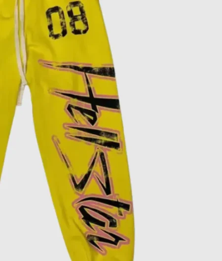 Hellstar Flame Flare Sweatpants Yellow